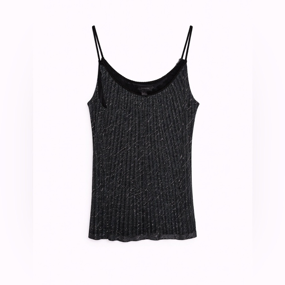 🪩 Express Black Shimmer Tank